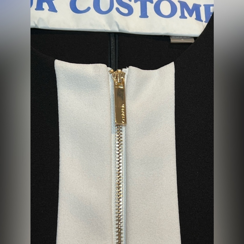 051. Calvin Klein Colorblocked Fit & Flare Dress Size 6 - Picture 4 of 11